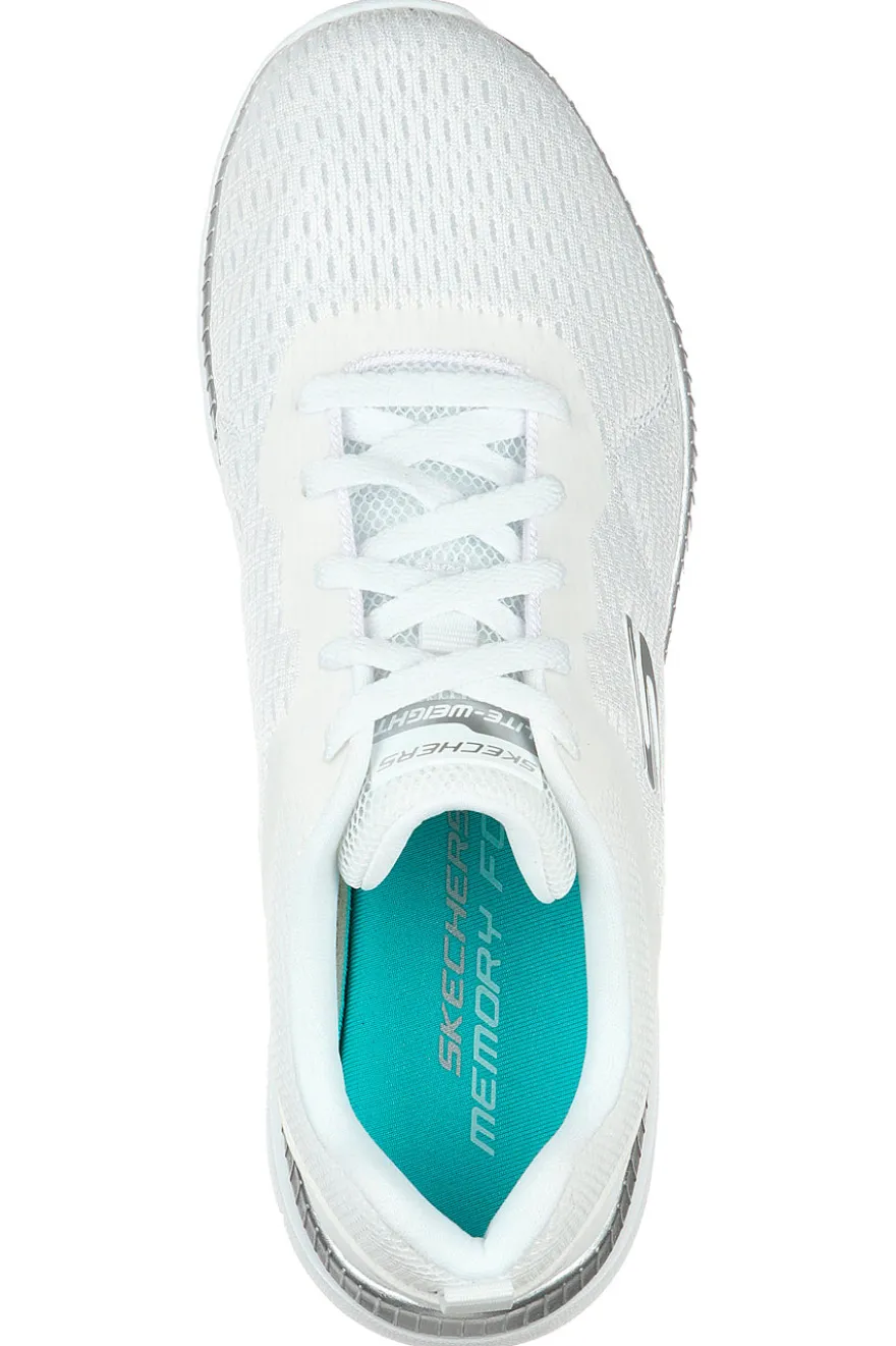 Sneakers bianche in mesh con Memory Foam Skechers Bountiful Quick Path