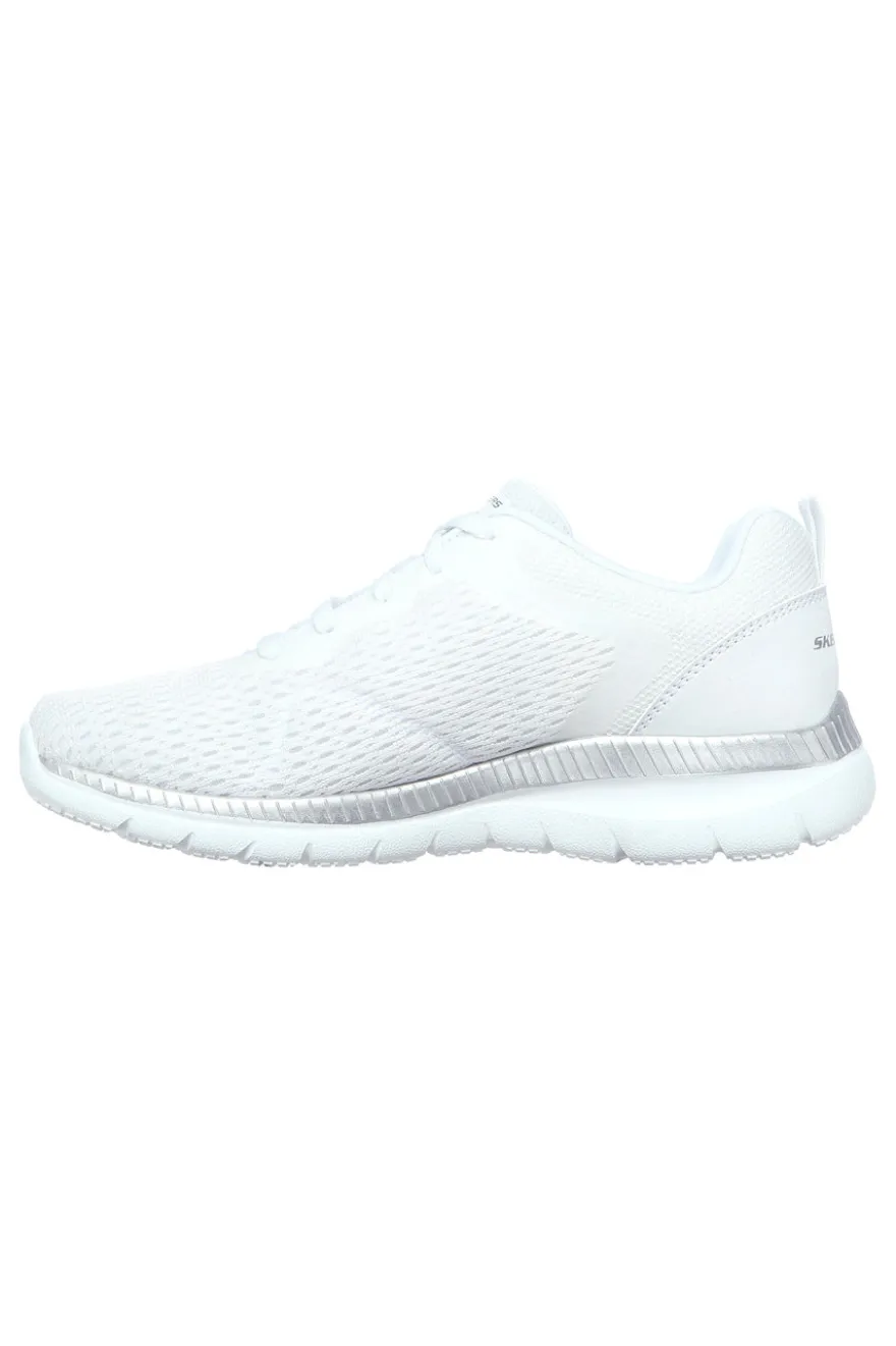 Sneakers bianche in mesh con Memory Foam Skechers Bountiful Quick Path