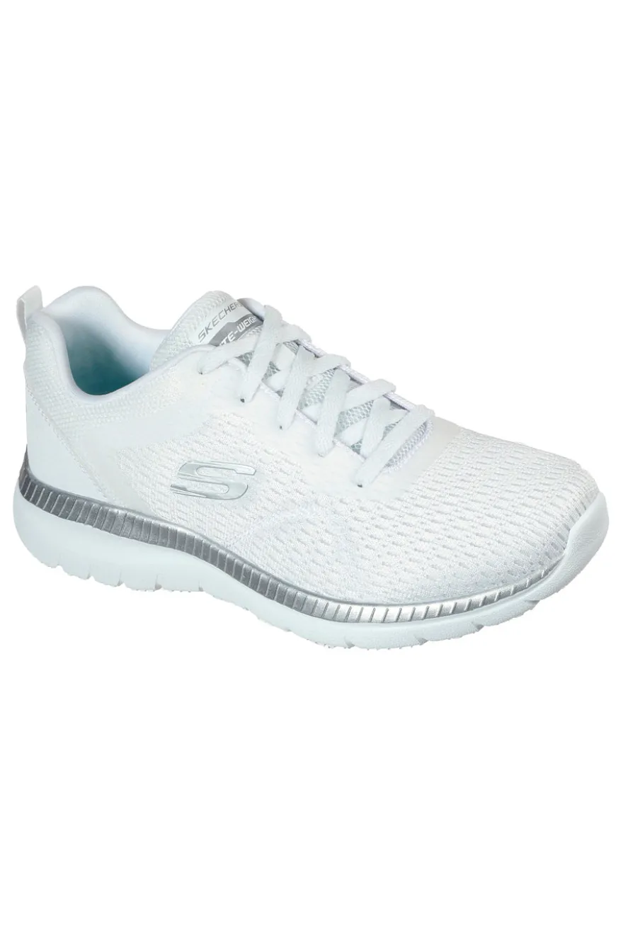 Sneakers bianche in mesh con Memory Foam Skechers Bountiful Quick Path