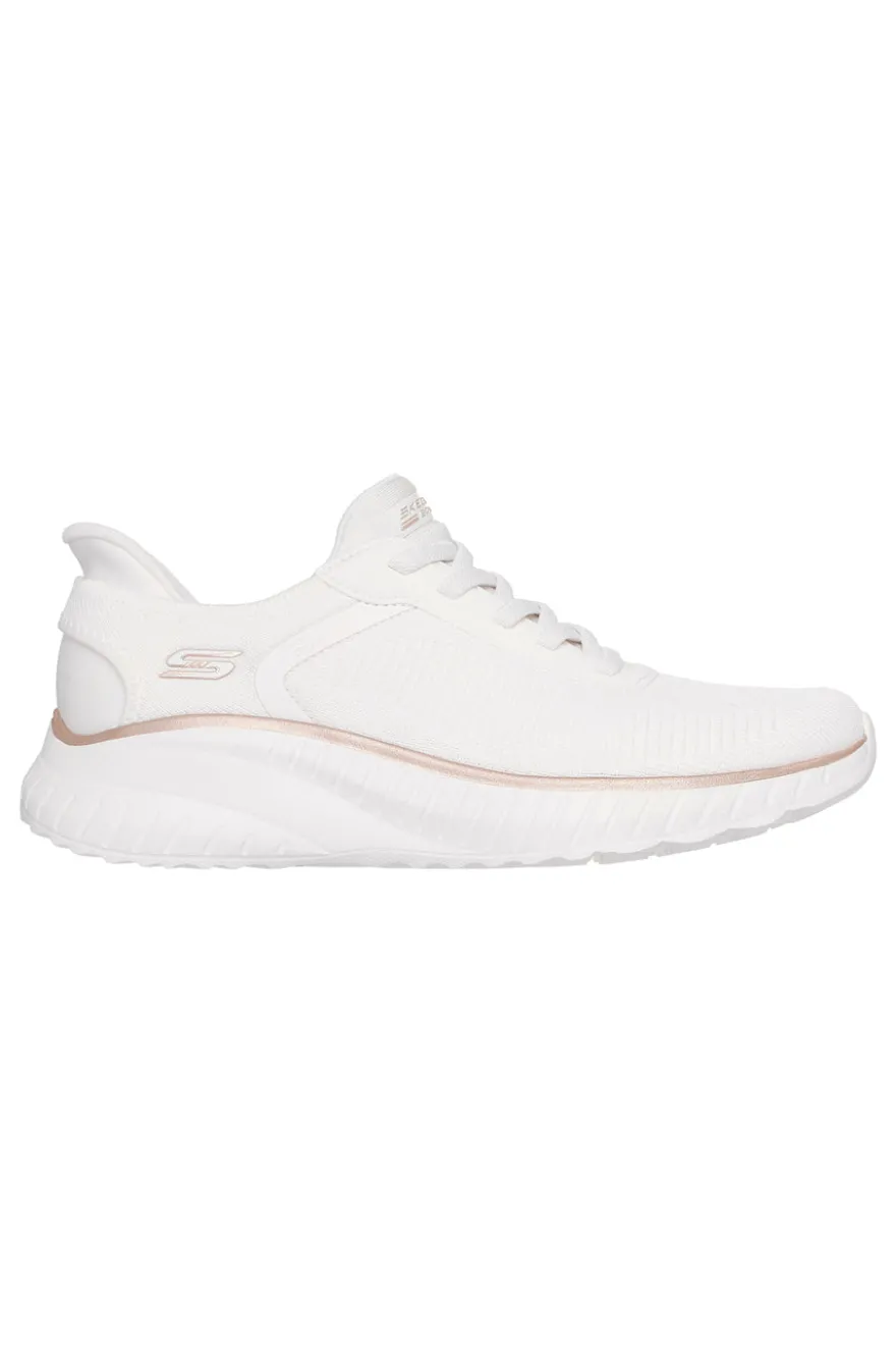 Sneakers bianche in mesh comfort Skechers Bobs Squad Chaos Current Muse