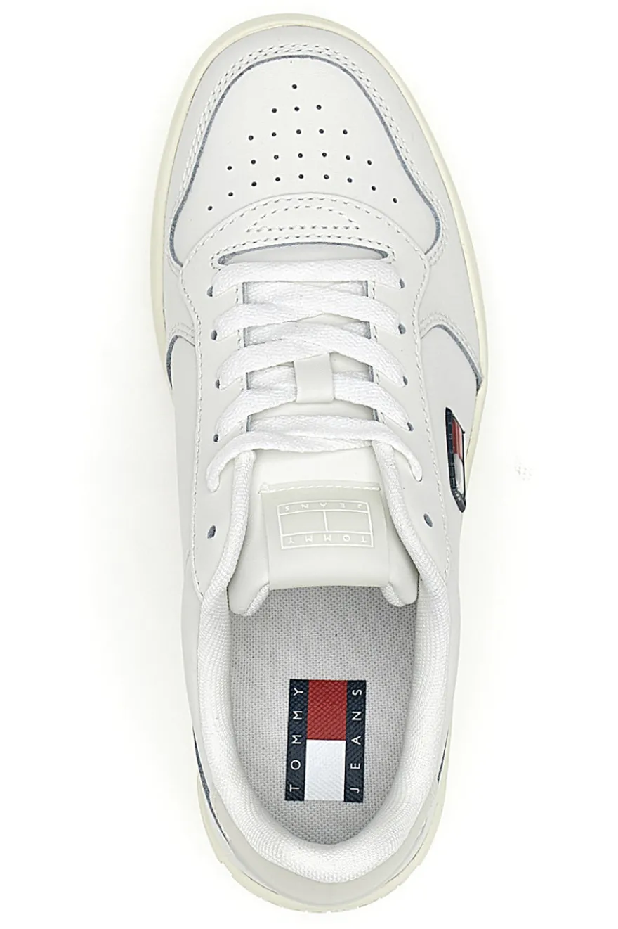 Sneakers bianche in pelle stile basket Tommy jeans TJw Basket