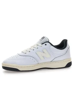 Sneakers bianche in pelle con profilo nero New Balance BB80AWB