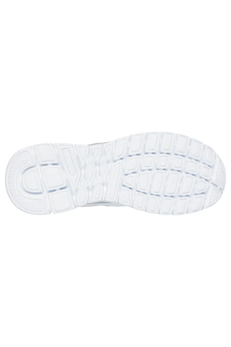 Sneakers bianche in pelle e mesh con soletta memory foam Skechers Burns Agoura da Uomo