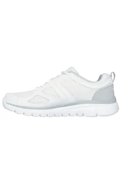 Sneakers bianche in pelle e mesh con soletta memory foam Skechers Burns Agoura da Uomo