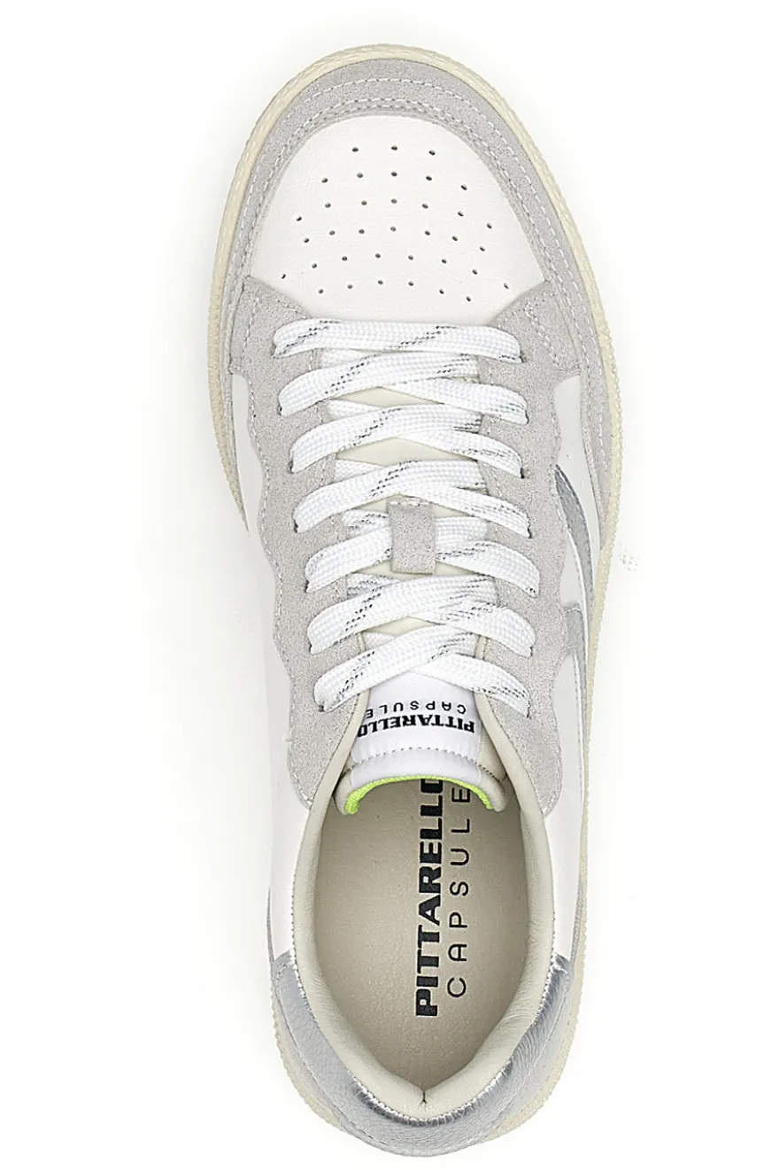 Sneakers bianche in pelle con action leather riciclata Pittarello Capsule BT261130001