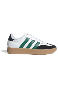 Sneakers bianche in pelle con strisce verdi Adidas Barreda