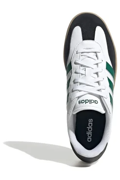 Sneakers bianche in pelle con strisce verdi Adidas Barreda