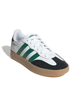 Sneakers bianche in pelle con strisce verdi Adidas Barreda