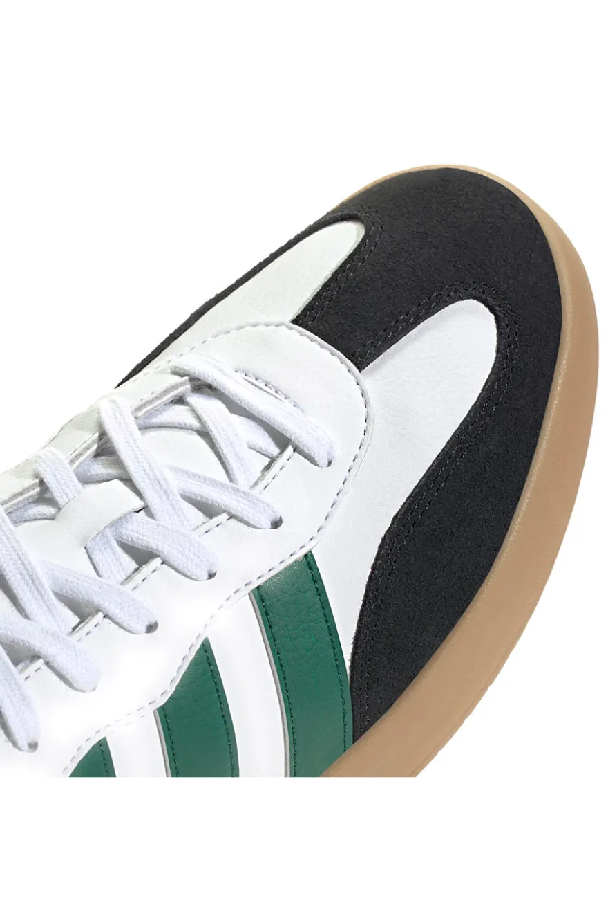 Sneakers bianche in pelle con strisce verdi Adidas Barreda
