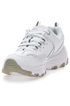 Sneakers bianche in pelle con Memory Foam Skechers Iconic Unabashed