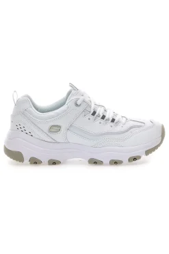 Sneakers bianche in pelle con Memory Foam Skechers Iconic Unabashed