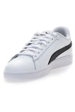 Sneakers bianche in pelle con logo nero Puma Smash 3.0 L