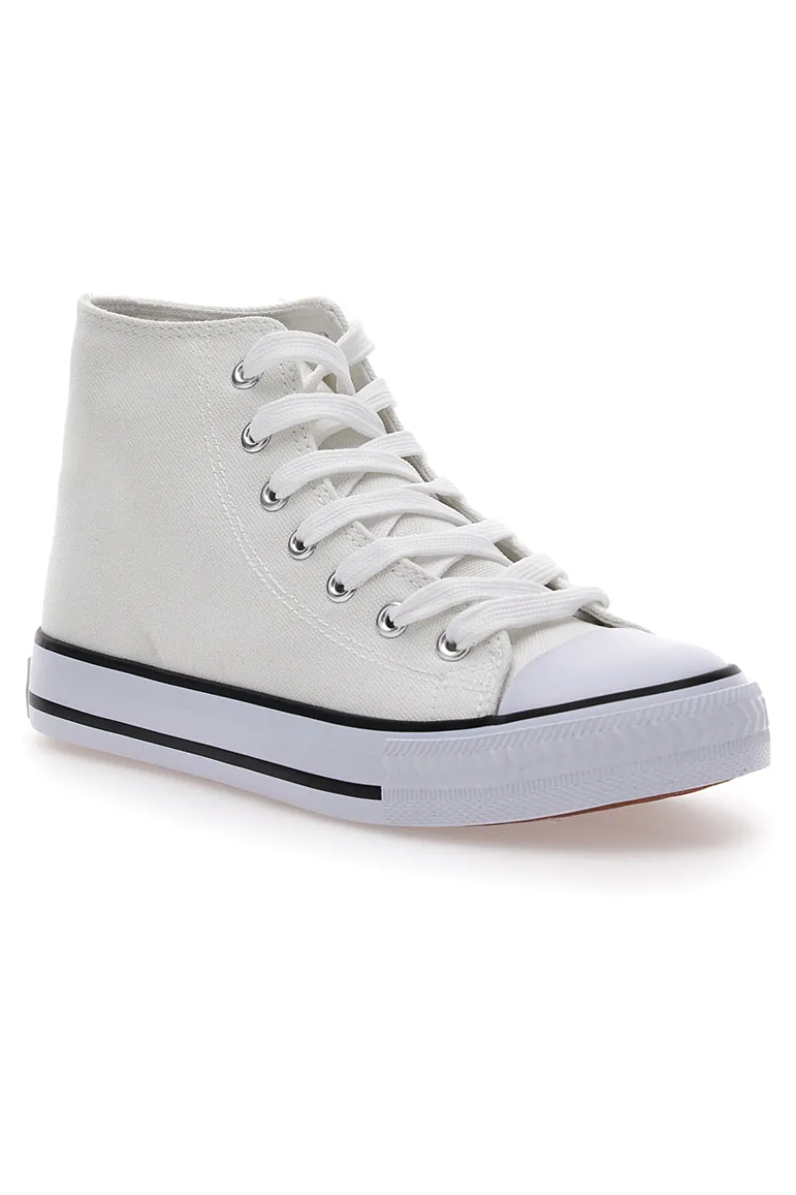 Sneakers Bianche in Tela W Max 5014