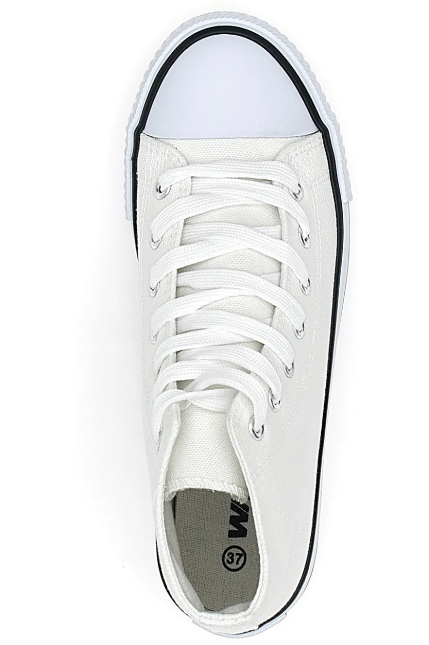Sneakers Bianche in Tela W Max 5014