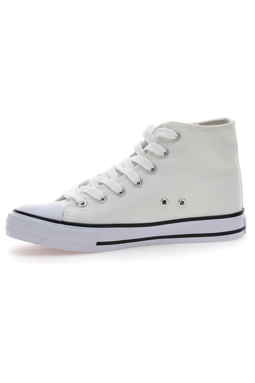 Sneakers Bianche in Tela W Max 5014