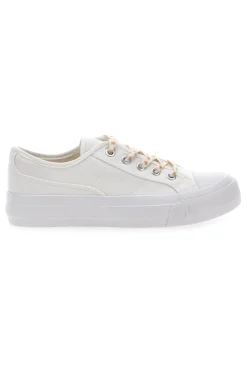 Sneakers Bianche in Tela con Lacci Colorati Me & Me 1878