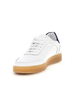 Sneakers bianche in vera pelle traforate in punta Ptr 7000