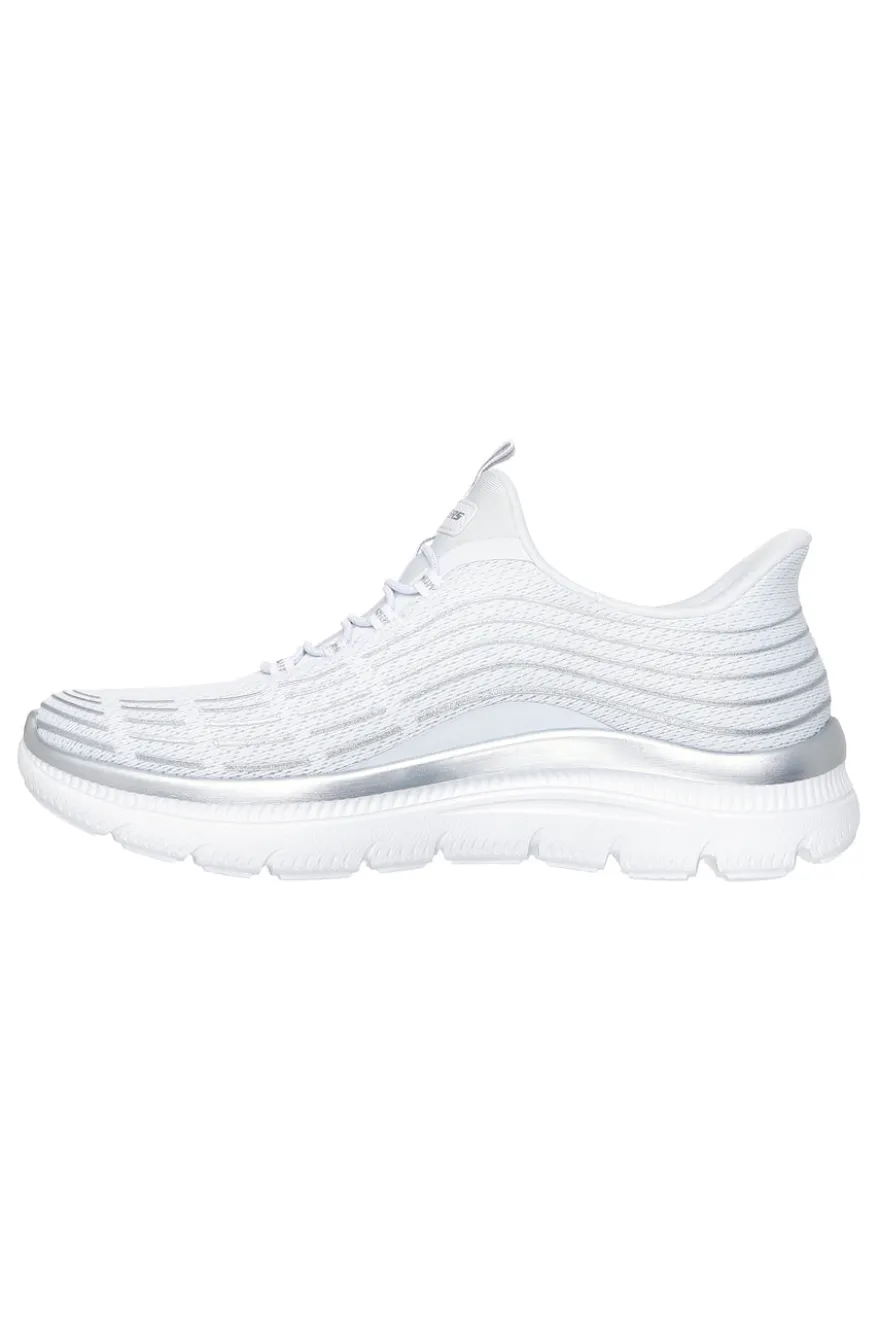 Sneakers bianche leggere in tessuto traspirante Skechers Summits Plus Soft Luster