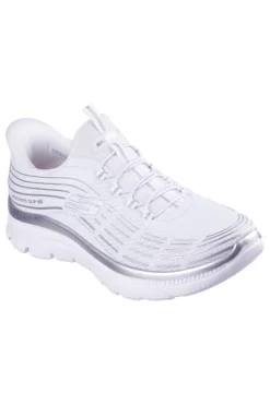 Sneakers bianche leggere in tessuto traspirante Skechers Summits Plus Soft Luster