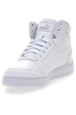 Sneakers bianche mid-cut tomaia forata Puma Rebound V6