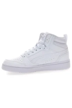 Sneakers bianche mid-cut tomaia forata Puma Rebound V6