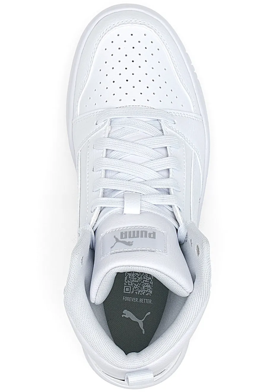 Sneakers bianche mid-cut tomaia forata Puma Rebound V6