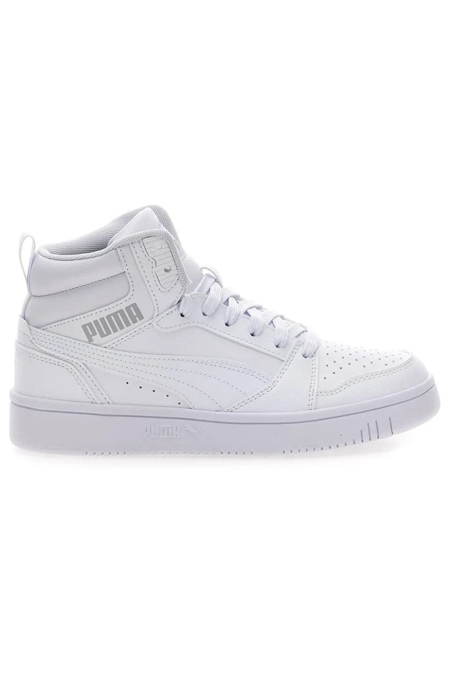 Sneakers bianche mid-cut tomaia forata Puma Rebound V6