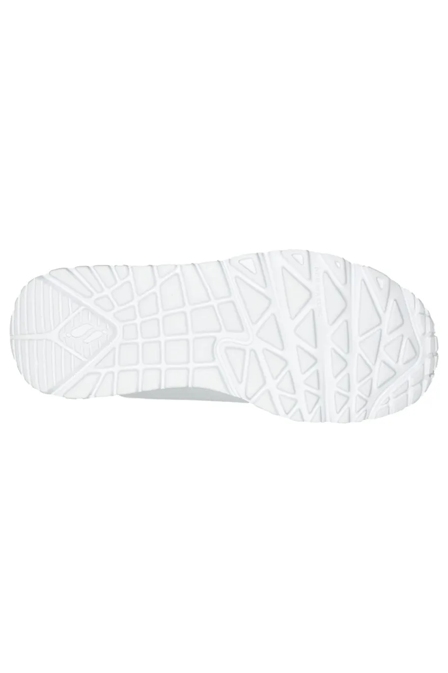 Sneakers bianche multicolor con cuori UNO Lite Spread the Love Skechers