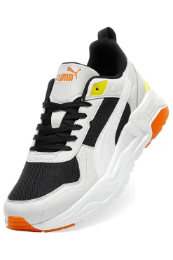 Sneakers bianche nere e arancioni in mesh Puma Trinity 2 LT
