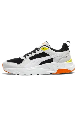 Sneakers bianche nere e arancioni in mesh Puma Trinity 2 LT