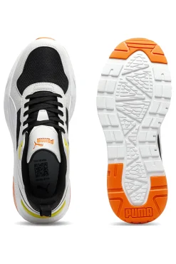 Sneakers bianche nere e arancioni in mesh Puma Trinity 2 LT