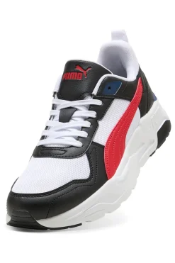 Sneakers bianche nere e rosse in mesh Puma Trinity 2 LT