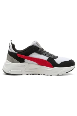 Sneakers bianche nere e rosse in mesh Puma Trinity 2 LT Mid 90s Jr
