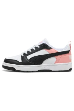 Sneakers bianche, nere e rosa Puma Rebound V6 Lo