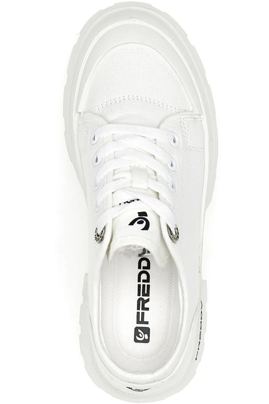 Sneakers Bianche Platform da Donna Freddy 7603