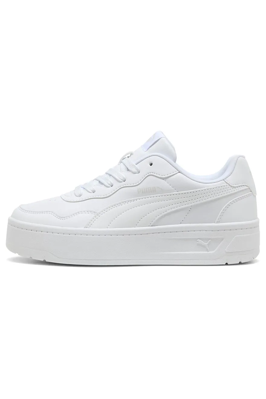 Sneakers bianche platform stile tennis Puma Court Lally Skye