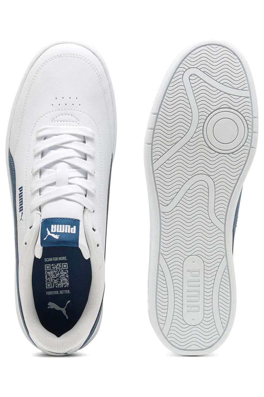 Sneakers bianche profilo blu Court Classic Clean Puma