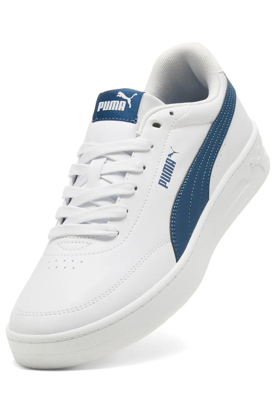 Sneakers bianche profilo blu Court Classic Clean Puma