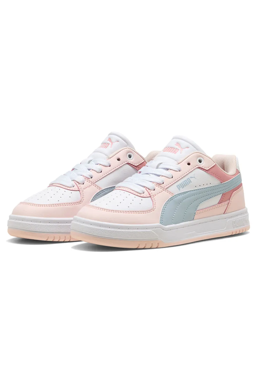 Sneakers bianche rosa e azzurre Puma Caven III Block Jr