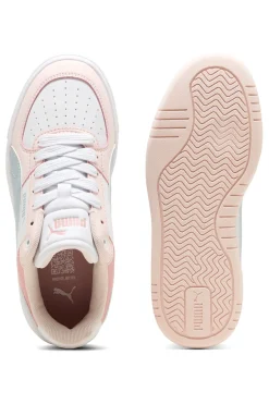 Sneakers bianche rosa e azzurre Puma Caven III Block Jr
