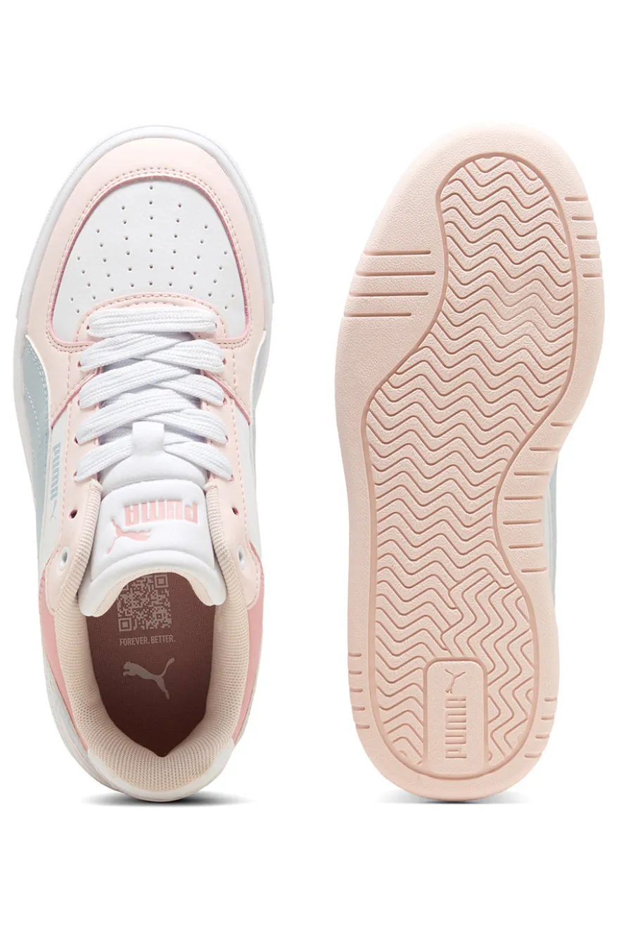 Sneakers bianche rosa e azzurre Puma Caven III Block Jr