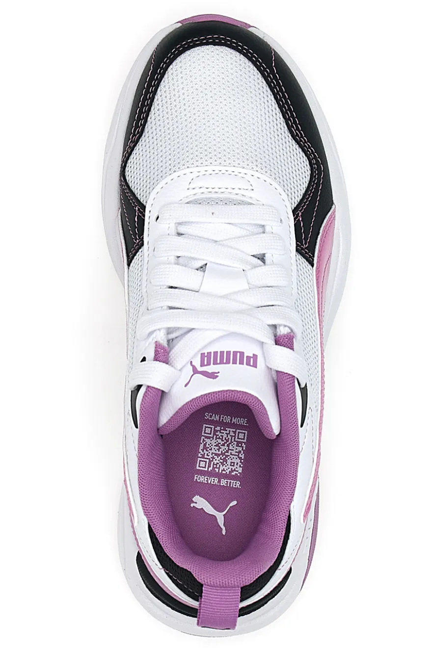 Sneakers bianche rosa e nere in mesh Puma Trinity 2 Lt Jelly Heaven Jr