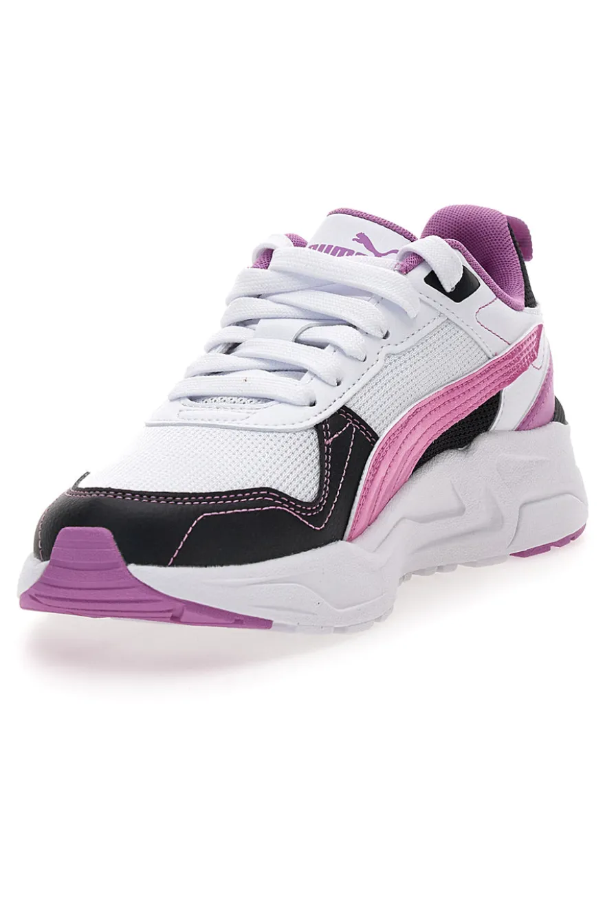 Sneakers bianche rosa e nere in mesh Puma Trinity 2 Lt Jelly Heaven Jr