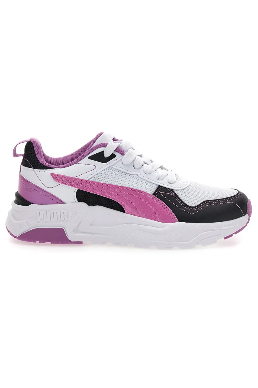 Sneakers bianche rosa e nere in mesh Puma Trinity 2 Lt Jelly Heaven Jr