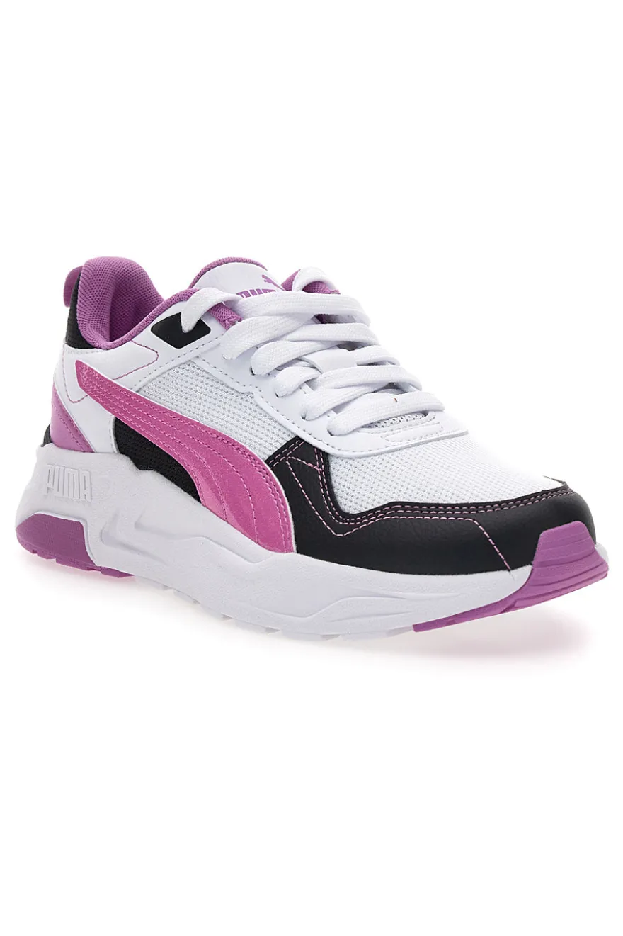 Sneakers bianche rosa e nere in mesh Puma Trinity 2 Lt Jelly Heaven Jr