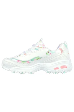 Sneakers Bianche Skechers D'Lites Blooming Fields