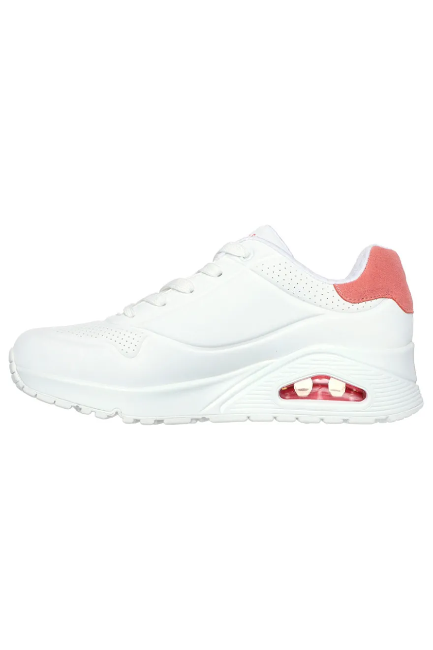 Sneakers Bianche Skechers Street Uno - Pop Back