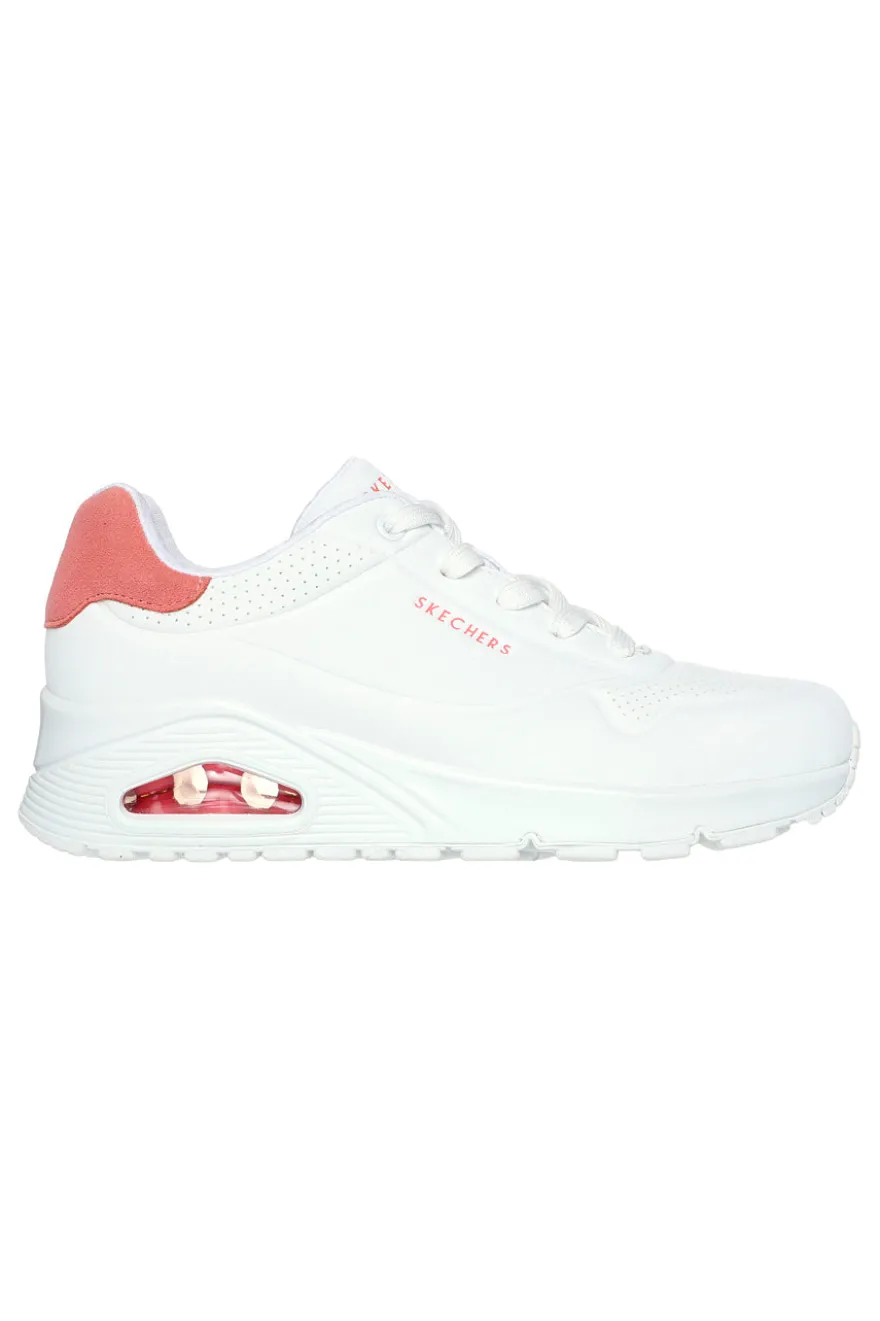 Sneakers Bianche Skechers Street Uno - Pop Back