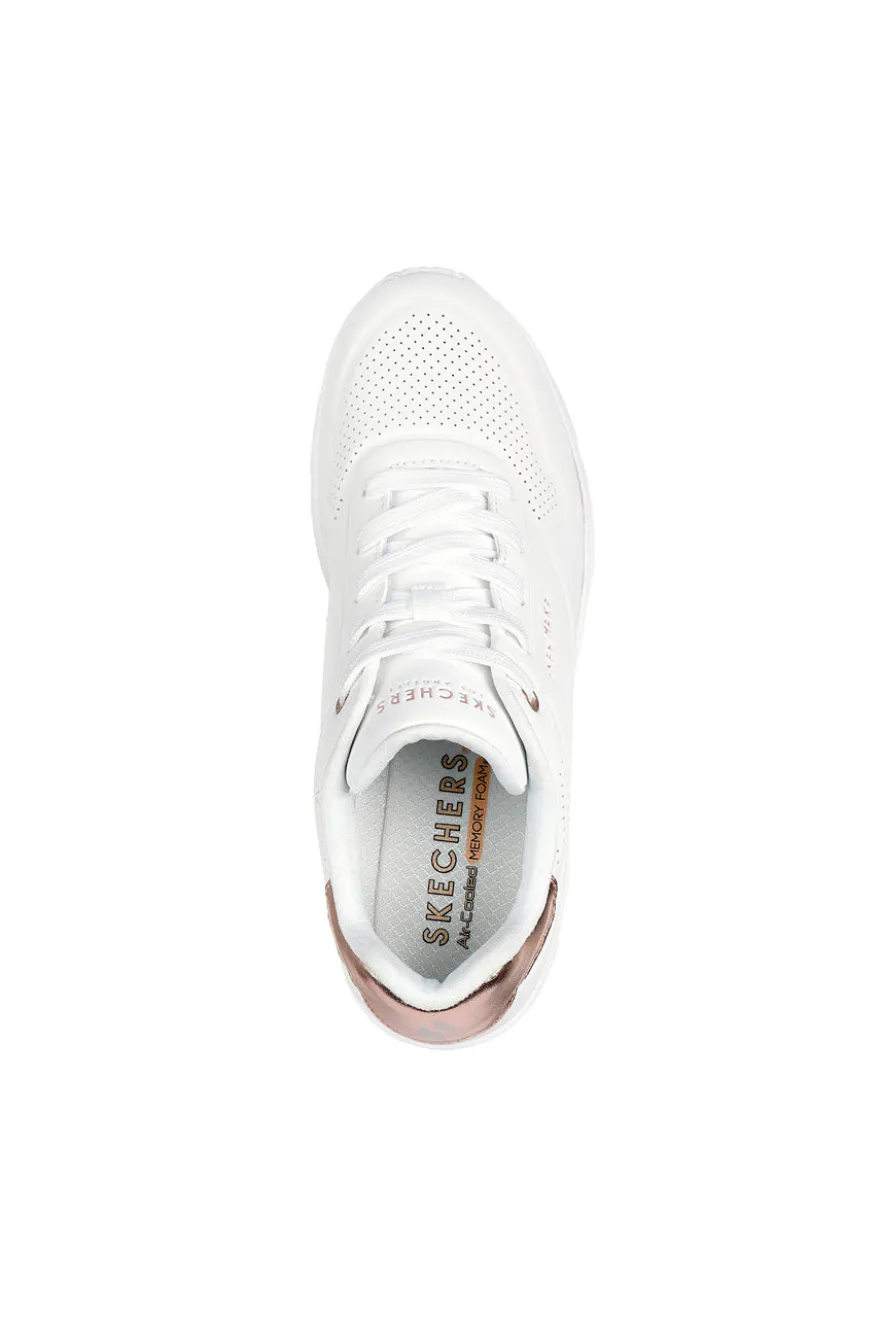 Sneakers Bianche Skechers Street Uno Wedge HI Steps