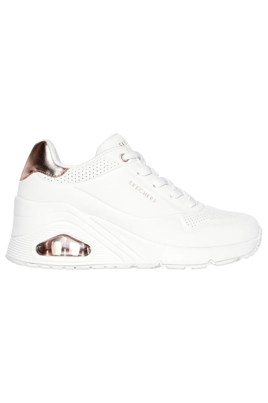 Sneakers Bianche Skechers Street Uno Wedge HI Steps
